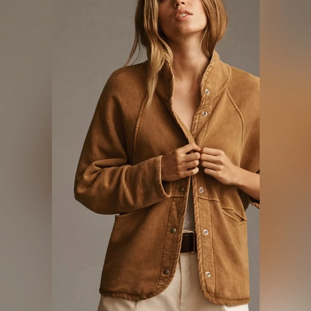 Sundry Button-Front Street Jacket - Picture 4 of 7